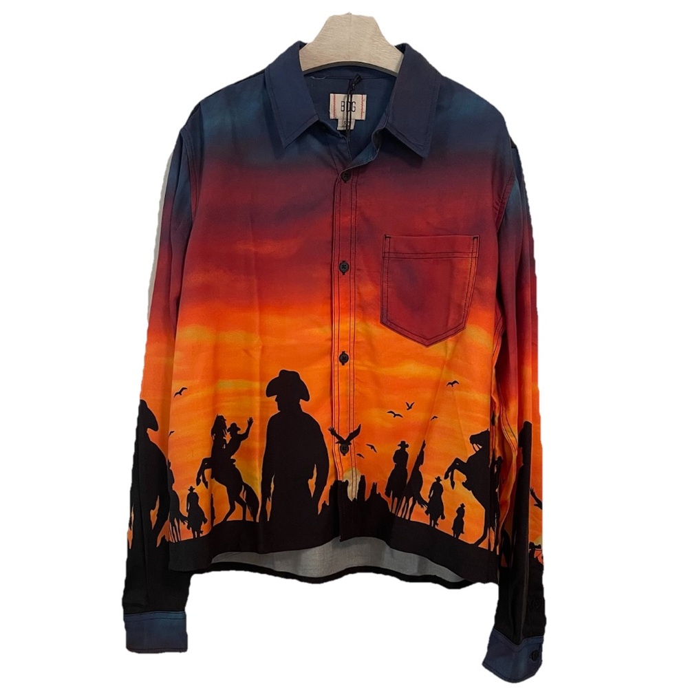Urban Outfitters Shirt Long Sleeves Small Oversized Fit Relaxed Cowboy Western